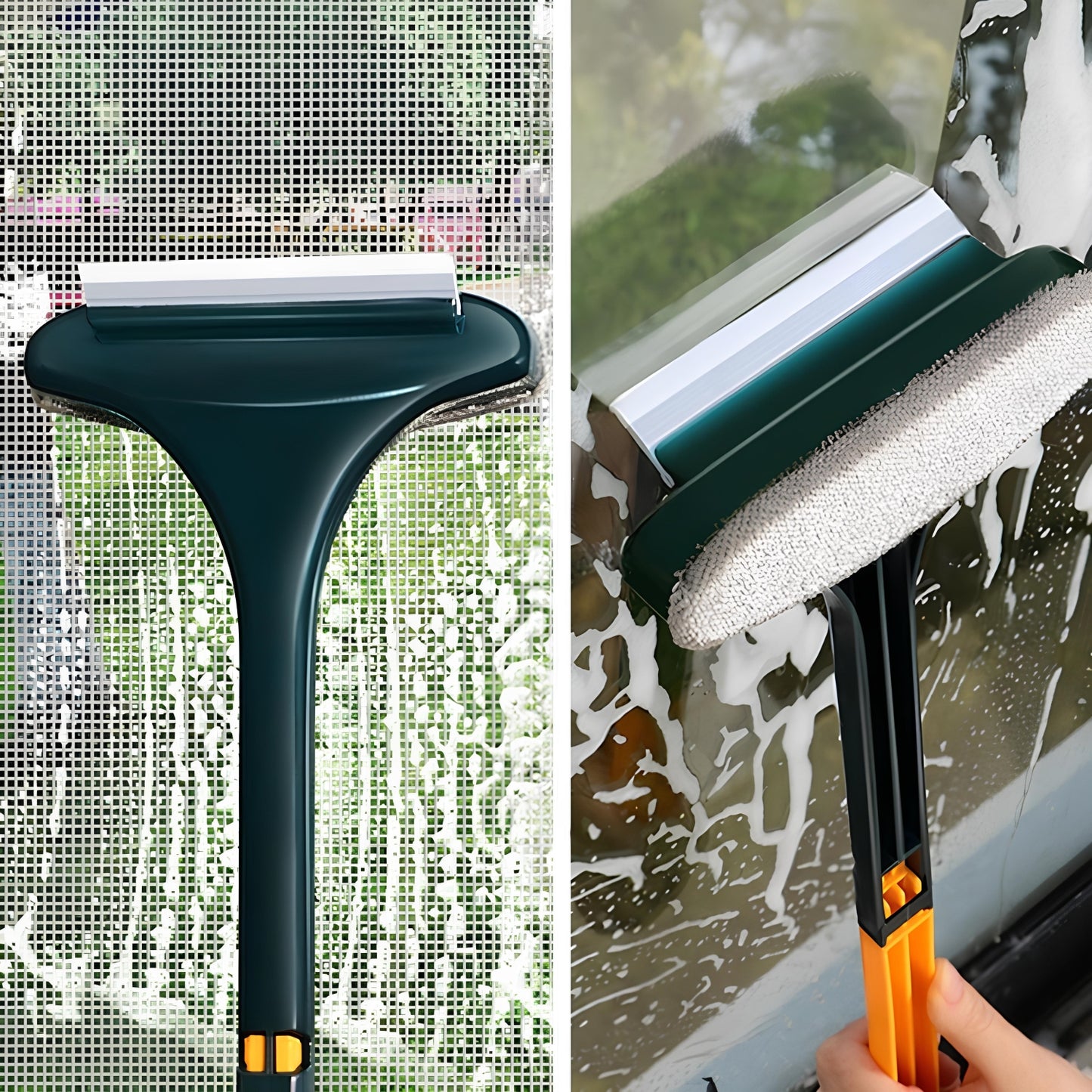 2-in-1 Multifunctional Mesh Screen & Window Cleaner Brush
