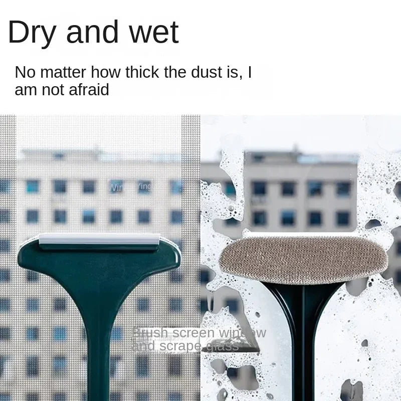 2-in-1 Multifunctional Mesh Screen & Window Cleaner Brush