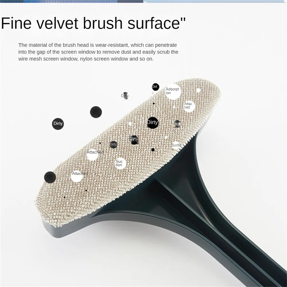 2-in-1 Multifunctional Mesh Screen & Window Cleaner Brush