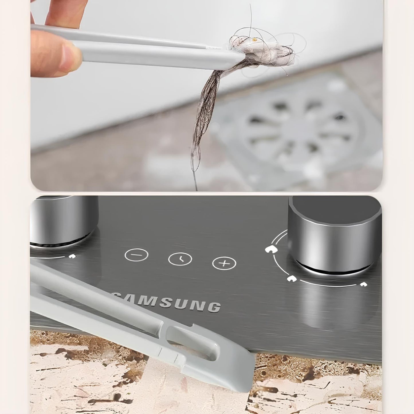 360° Rotatable V Shaped Grout Brush | The 3-in-1 Hard Bristle Corner Brush