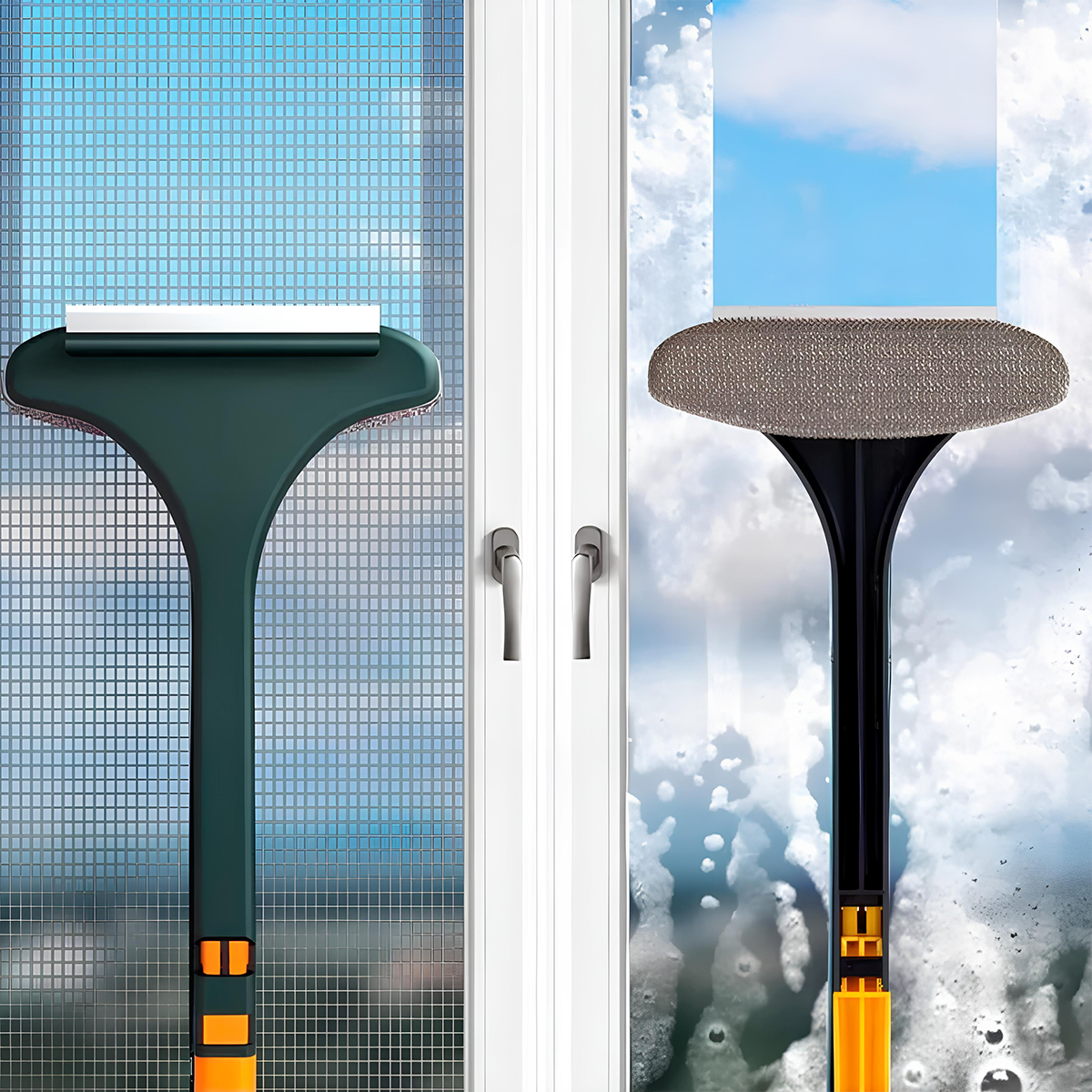 2-in-1 Multifunctional Mesh Screen & Window Cleaner Brush