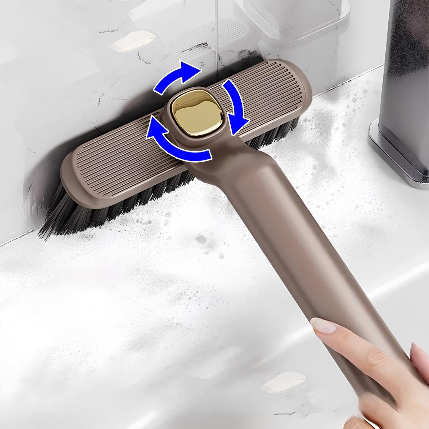 360° Rotatable V Shaped Grout Brush | The 3-in-1 Hard Bristle Corner Brush