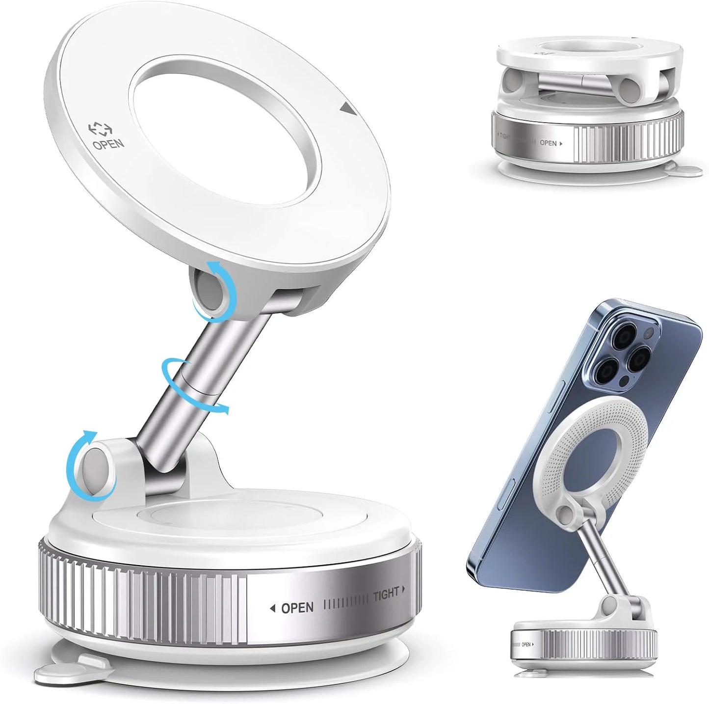 Heavy-duty 360° Vacuum Magnetic Phone Mount