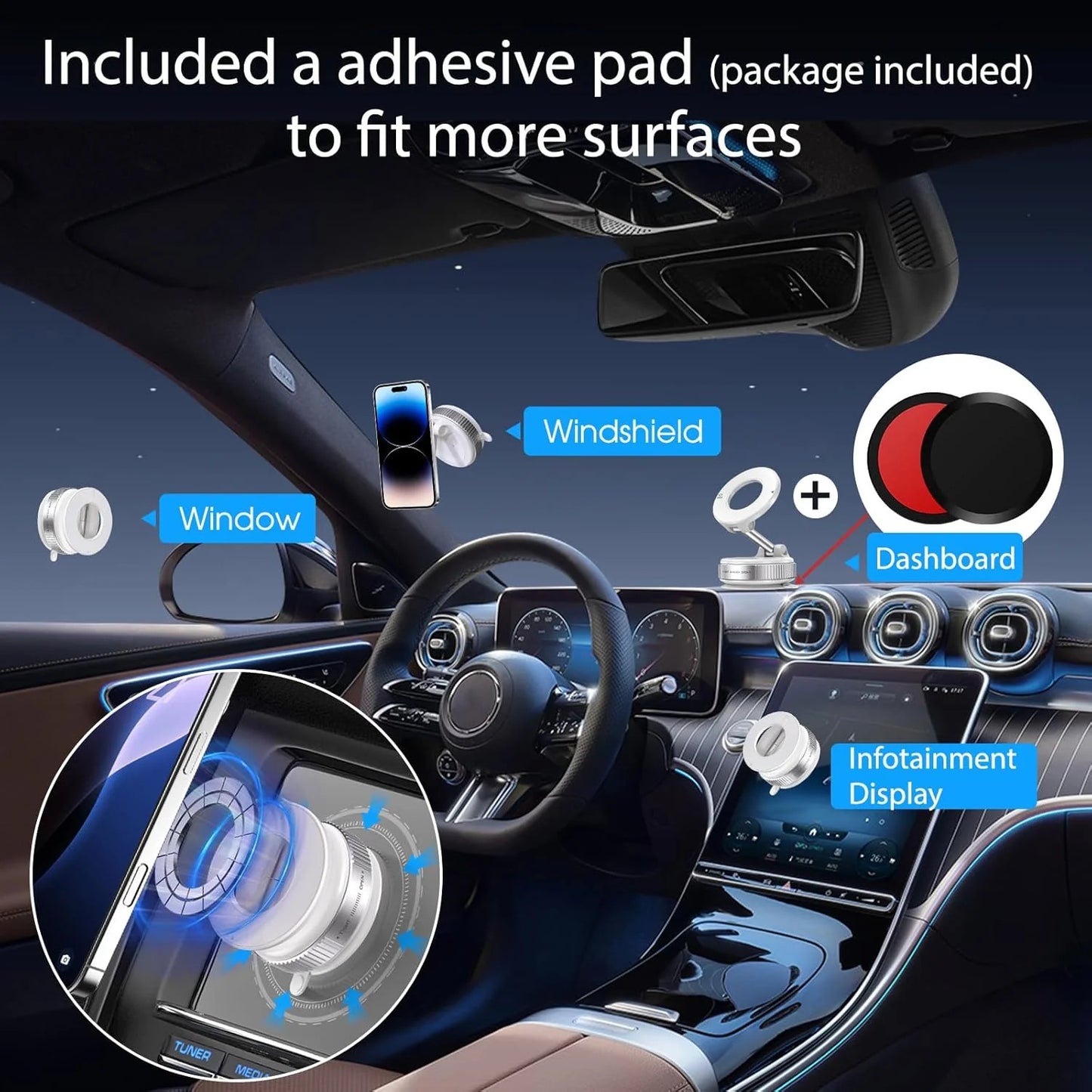 Heavy-duty 360° Vacuum Magnetic Phone Mount