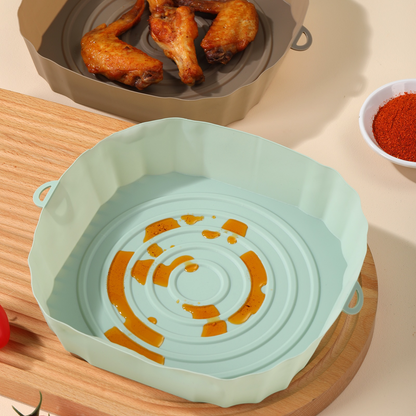 Food Grade Silicone Air Fryer Tray - 2 Pcs (1 Pack)