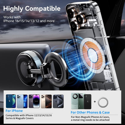 Heavy-duty 360° Vacuum Magnetic Phone Mount